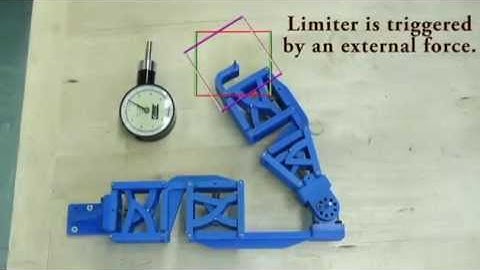 2Dof planar robot with no-return limiting devices