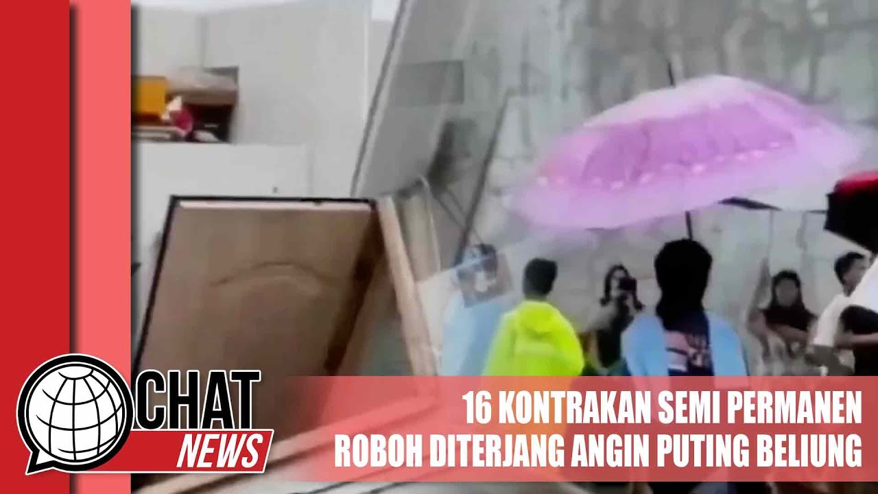 Kontrakan Semi Permanen Roboh Diterjang Anging Puting Beliung