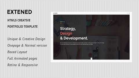 Extended - HTML5 creative Portfolio Template | Themeforest Website Templates and Themes
