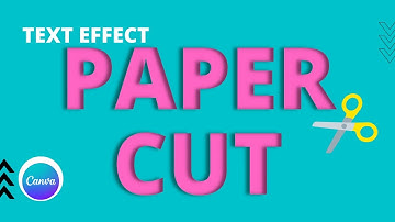 How to created Paper cut text effect | canva tutorials 60