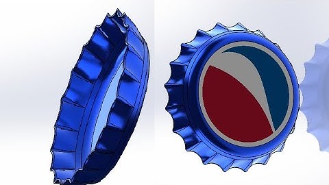 Bottle Cap Pepsi Solidworks