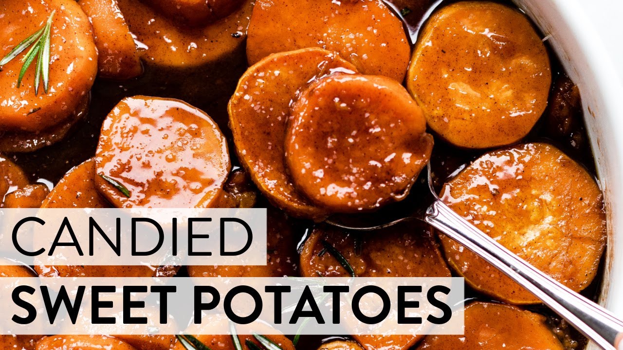 Candied Yams with Bourbon (perfect holiday side!)- The Chunky Chef