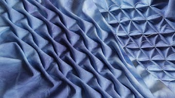CANADIAN SMOCKING TUTORIAL | Lozenge Pattern on Tie-Dyed Fabric | Didsbury Art Studio