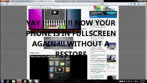 1/4 page screen FIX - iPhone 4 ios 5.0.1 - how to load SBsettings and enter Safe Mode
