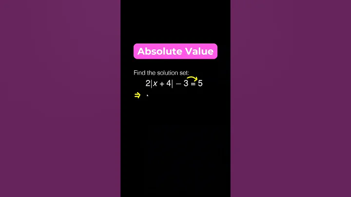 Absolute Value Equation! #math #maths #mathematics #shorts