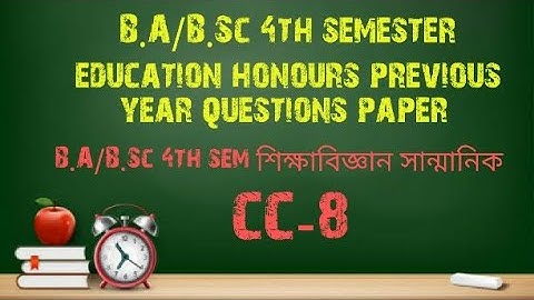 B.A/B.Sc 4th sem education honours previous year question paper#Calcutta #university #exm #1_2_learn
