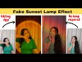 How to edit fake sunset lamp lighting effect tutorial | filter app, photoshop, DIY, poses for girls