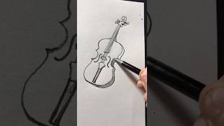 Quick And Easy Violin Drawing Tutorial