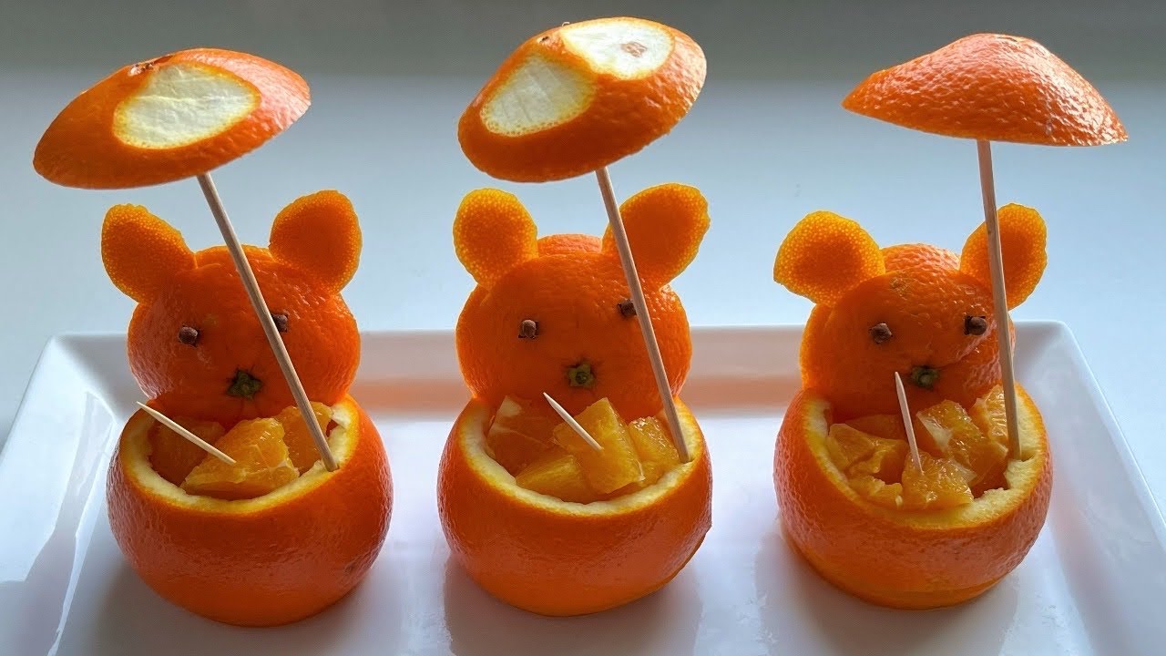 Simple fruit carving orange