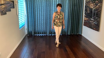 Wonderland Waltz line dance demonstration and tutorial by Stephie