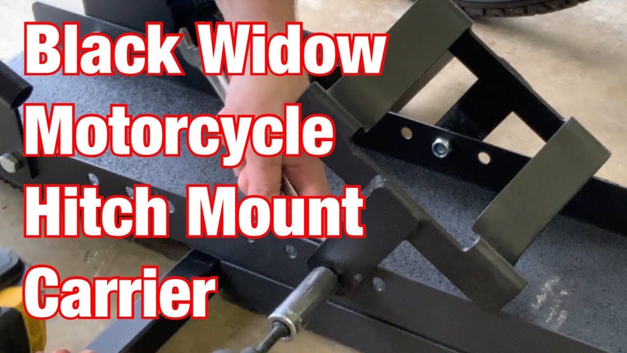 Motorcycle Hitch Mount Carrier Assembly & Loading Black Widow 600 Pound Heavy Duty Steel Test