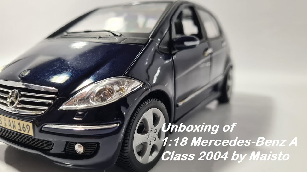 1:18 Mercedes-Benz A Class 2004 by Maisto Premiere Edition [scale die-cast  car unboxing]