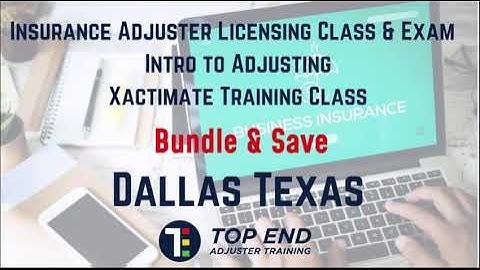Dallas Bundle & Save TX Adjuster License, Intro to Adjusting and Xactimate Training (X1)