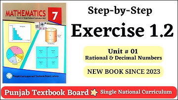 Exercise 1.2 Class 7th Math New book Punjab  | Math SNC 2023 | MathPhysics