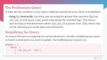 Resolving MongoDB Database Update Issues
