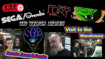 #1243  Sega Gremlin SPACE FURY Vector Arcade Video Game & Warehouse Tour- TNT Amusements