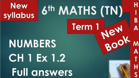 6th maths term 1 chapter 1 exercise  1.2 full answers tn samacheer hiba maths