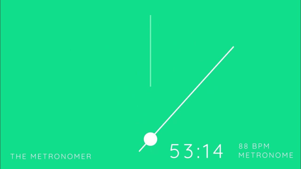 88 BPM Simple Metronome for 60 Minutes YouTube