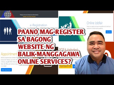 PAANO MAG-REGISTER SA BAGONG WEBSITE NG BALIK-MANGGAGAWA (POEA) ONLINE SERVICES