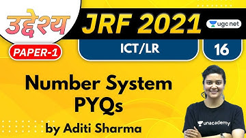 11:00 AM - JRF 2021 | Reasoning by Aditi Sharma | Number System PYQs