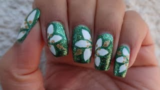 White Poinsettias | 12 Days of Christmas Nail Art 2023 | DIY Tutorial | MSLP