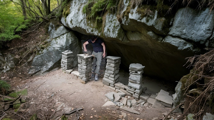 Wow He Built A Hidden Survival Bunker Under A Big Rock