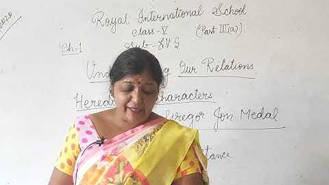 Class V EVS Chap 1 Understanding Our Relations Part 3 A