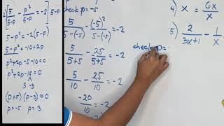 PART 2 SOLVING TRANSFORMABLE EQUATIONS LEADING TO QUADRATIC EQUATIONS (RATIONAL ALGEBRAIC EQUATIONS)