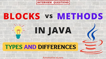 Blocks vs Methods in Java - What