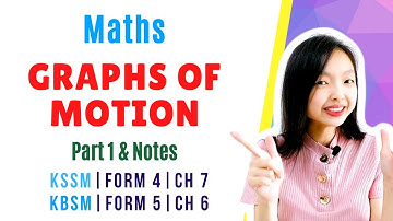 中文讲解 KSSM | Form 4 Maths Chapter 7 : Graphs Of Motion【Part 1】