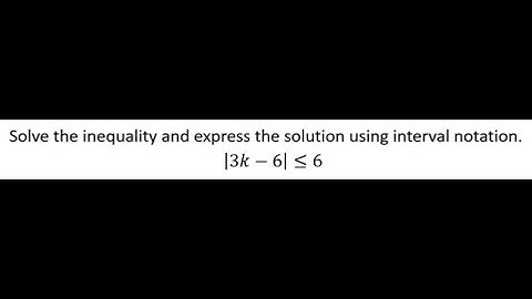 College Algebra Absolute Value Inequality Review