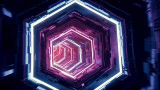 Abstract Sci-fi Pink Tunnel Screensaver 4K