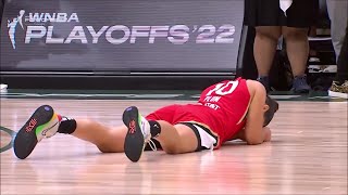 Kelsey Plum FLATTENED By illegal Screen! | WNBA Playoffs, Las Vegas Aces vs Seattle Storm #WNBA