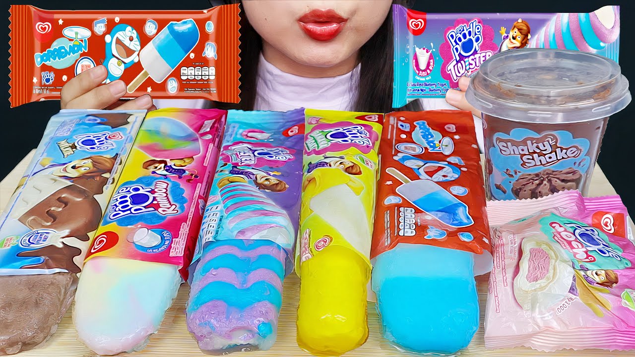 ASMR PADDLE POP ICE CREAM PADDLE POP DORAEMON RAINBOW BANANA BOAT ASMR PADDLE POP ICE CREAM PADDLE POP DORAEMON RAINBOW BANANA BOAT