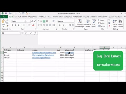 How to Email from Excel with attachments if they exist