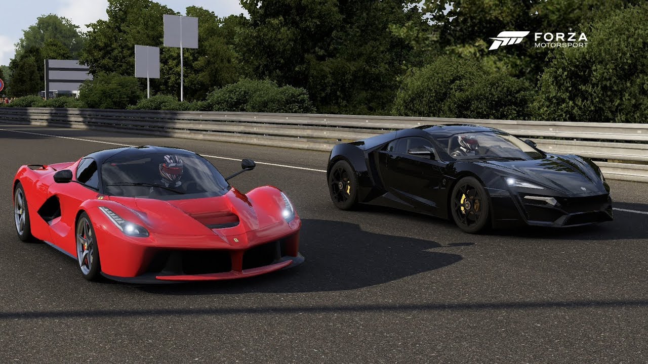 Forza 6 Drag race: Ferrari LaFerrari vs Lykan Hypersport - YouTube