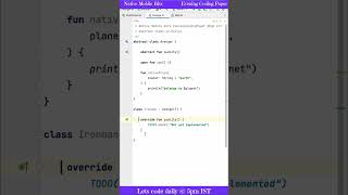How to use Abstract class in a class, in Kotlin #shorts