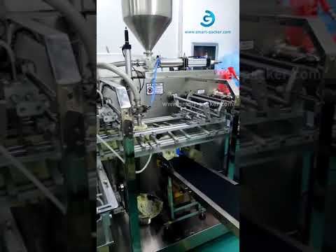 التلقائي الروبيان الجمبري صلصة  لصق أفقي حقيبة بريميد كيس ملء آلة تعبئة وختم الأفقي