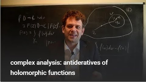 complex analysis: antideratives of holomorphic functions