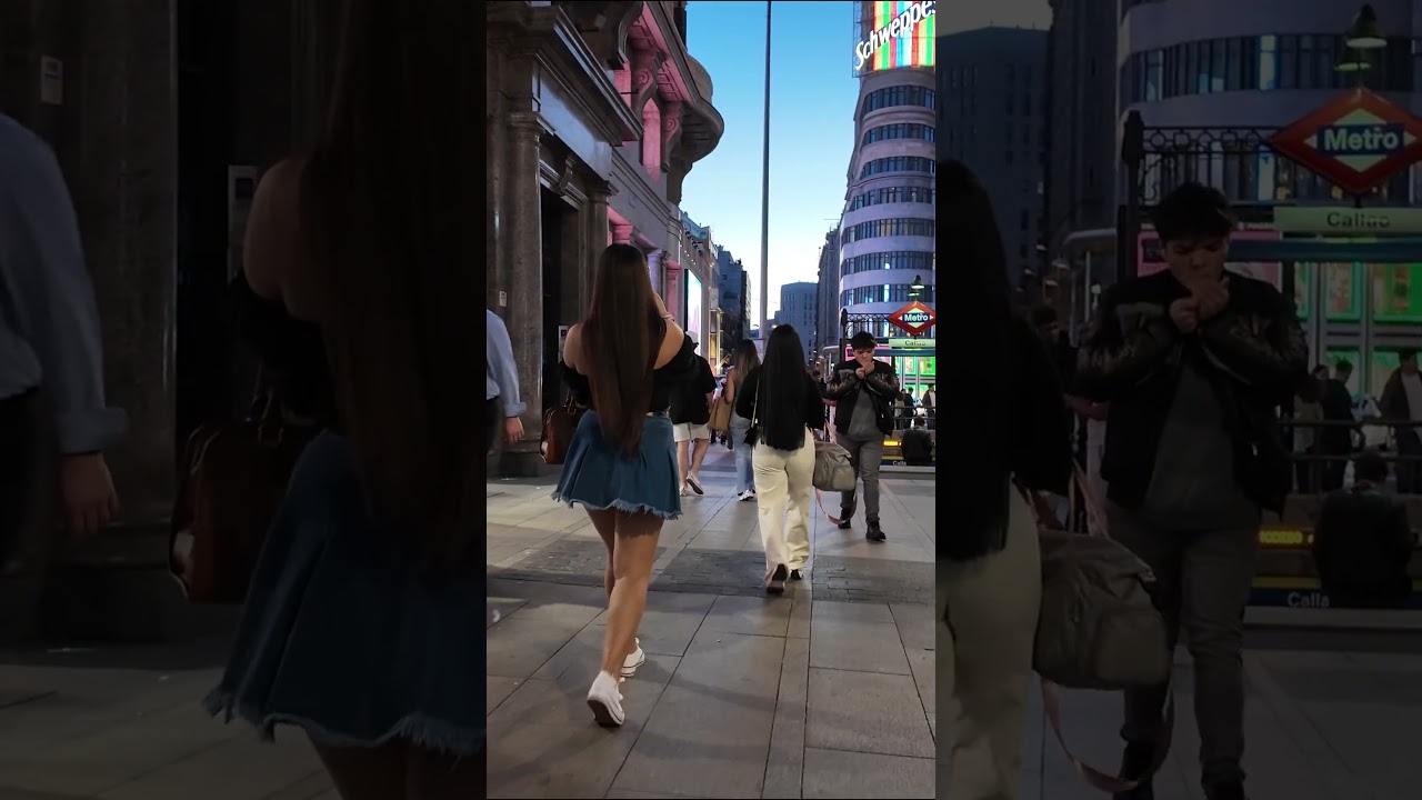 Romantic Nights in Madrid 🇪🇸✨ | Street Love in the City  