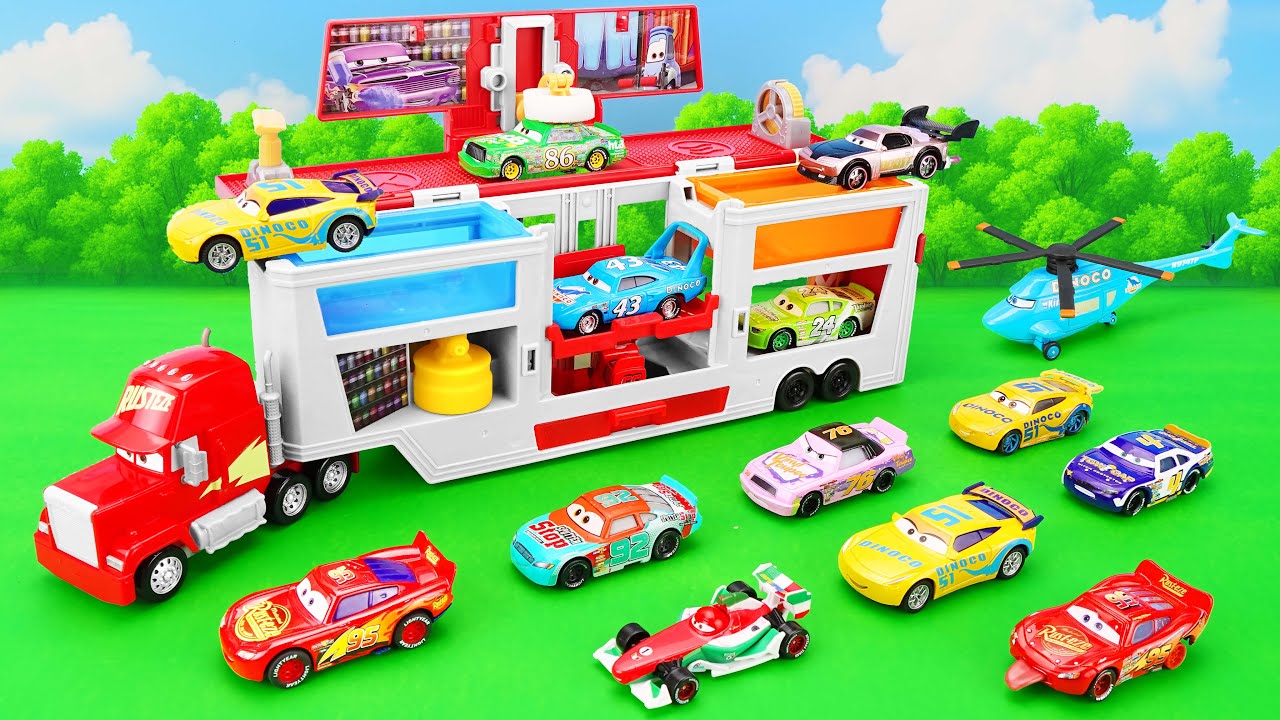 Disney Pixar Cars Unboxing Review | Lightning McQueen | Mattel Disney Pixar Cars Glow Racers Playset