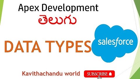 Data Types in salesforce and Apex // telugu // #salesforce #ad #subscribe   #apex #development