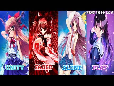 Nightcore - Play x Unity x Faded x Alone ~ (Switching Vocals) •Alan Walker Mashup•