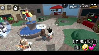 Playing MM2 with @Ellies_Yt as promised 💕 #roblox #mm2