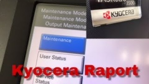 Maintenance Report print Kyocera TaskAlfa