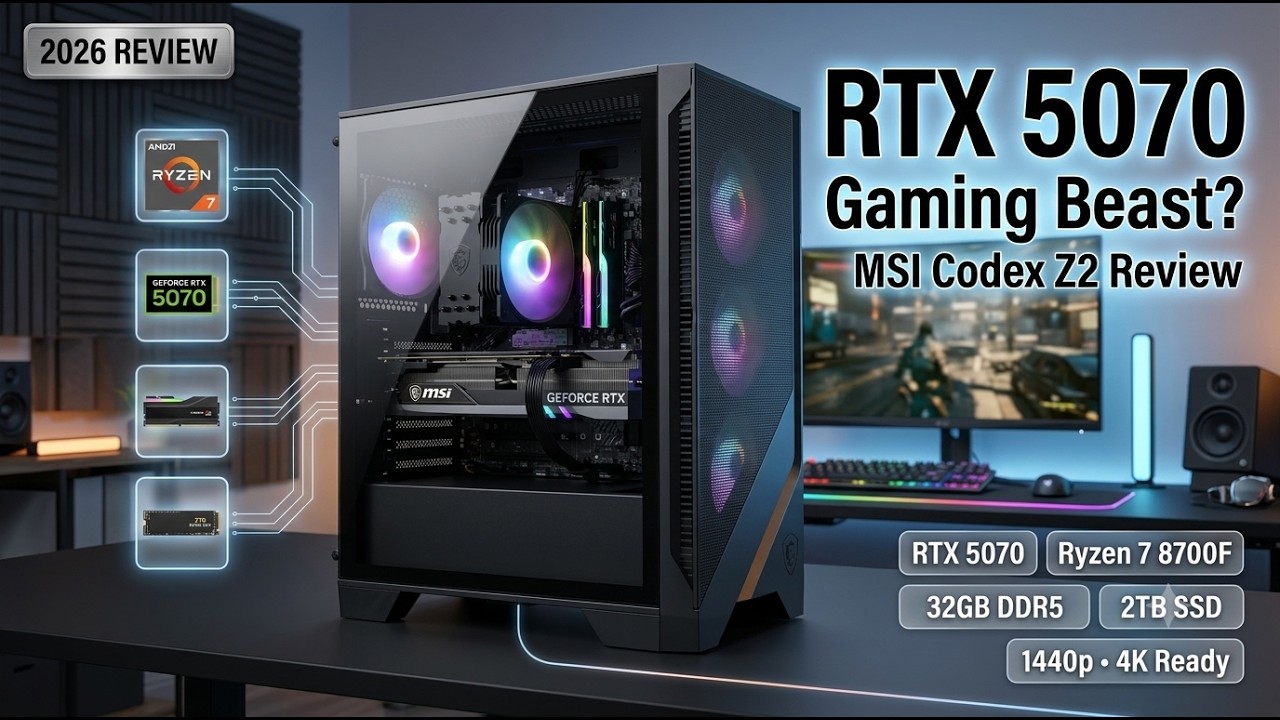 Ryzen 7 8700F + RTX 5070 Gaming PC Under $1899 ?MSI Codex Z2
