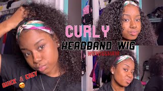 CURLY HEADBAND WIG😍 quick and easy ! |WoWigsHair