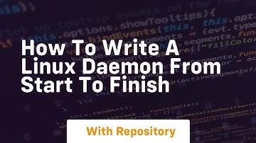 How to write a linux daemon from start to finish