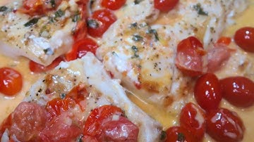 Pan Seared Cod with White Wine Sauce