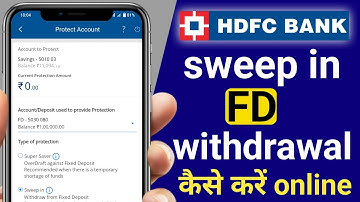 HDFC Bank auto sweep in FD withdrawal kaise kare.